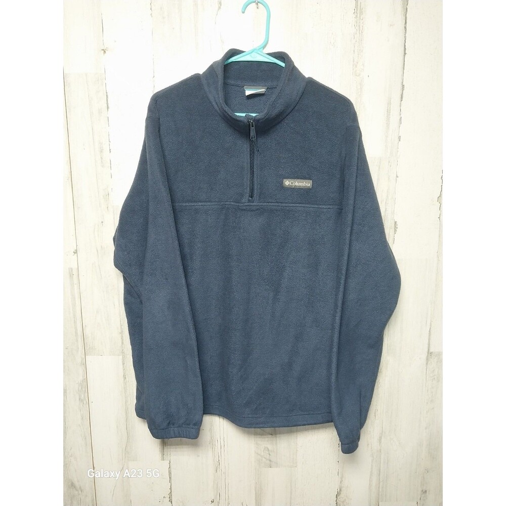 Columbia Mens Steens Mountain Fleece Cold Weather 1/4 Zip Pullover Navy Blue XL